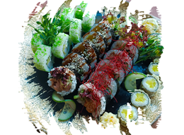 Zestaw sushi dla 2 osób: Sangatsu - 28 szt. 
