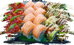 Zestaw sushi dla 3 osób lub więcej: California Premium 3 MIX - 24 szt.   