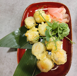 Hosomaki: Halibut w tempurze 